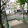 View of our street from the bridge crossing the canal